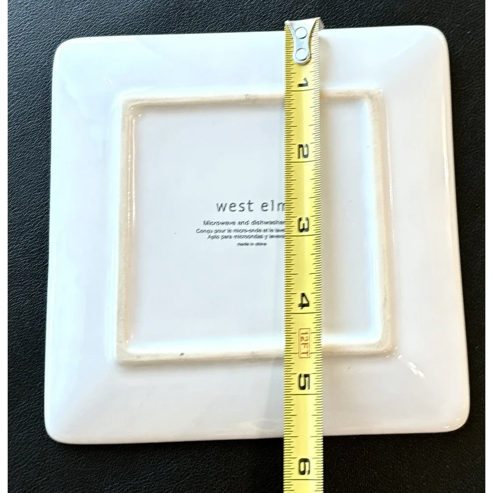 West Elm Square Reindeer Side Plate 5.5 x5.5
